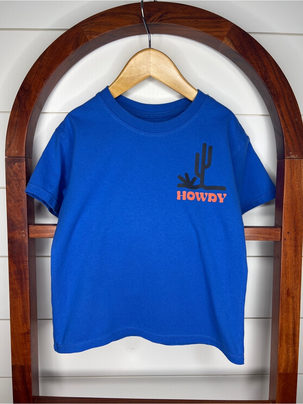 Greyson Blue Kids Tee with Cactus HOWDY Graphic